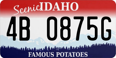 ID license plate 4B0875G