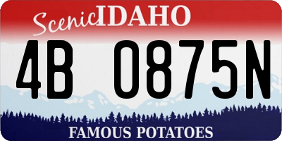 ID license plate 4B0875N