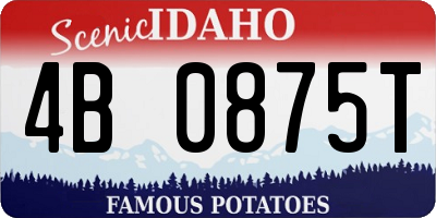 ID license plate 4B0875T