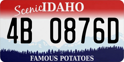 ID license plate 4B0876D