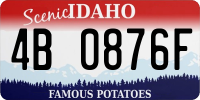 ID license plate 4B0876F