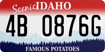 ID license plate 4B0876G