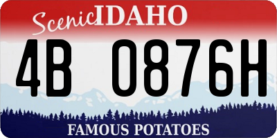ID license plate 4B0876H