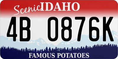 ID license plate 4B0876K