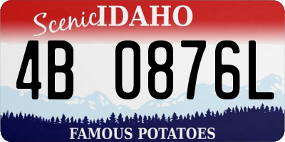ID license plate 4B0876L