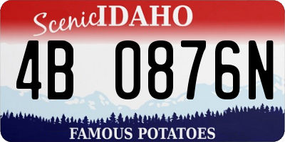 ID license plate 4B0876N