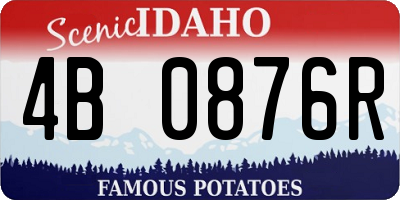 ID license plate 4B0876R
