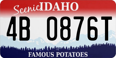 ID license plate 4B0876T
