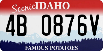 ID license plate 4B0876V