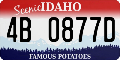 ID license plate 4B0877D