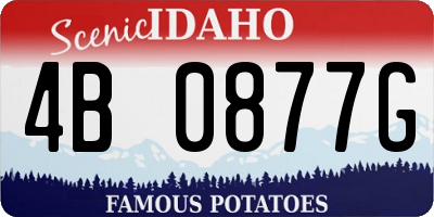 ID license plate 4B0877G