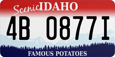 ID license plate 4B0877I