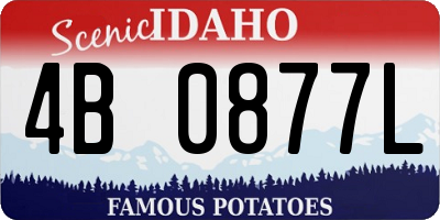 ID license plate 4B0877L