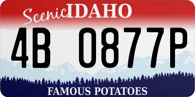 ID license plate 4B0877P
