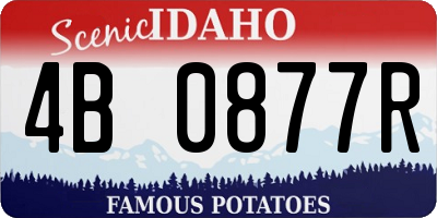 ID license plate 4B0877R