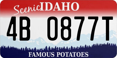 ID license plate 4B0877T