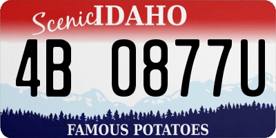 ID license plate 4B0877U