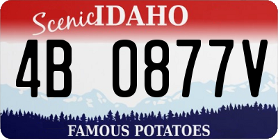 ID license plate 4B0877V