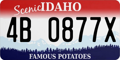 ID license plate 4B0877X