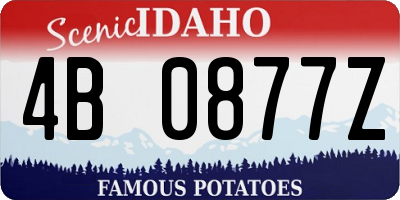 ID license plate 4B0877Z