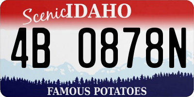 ID license plate 4B0878N