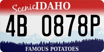 ID license plate 4B0878P