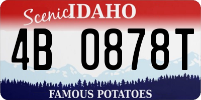 ID license plate 4B0878T