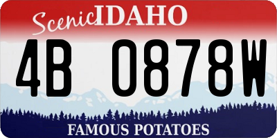ID license plate 4B0878W