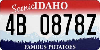ID license plate 4B0878Z