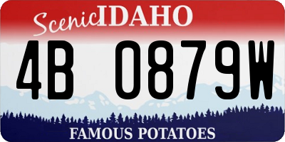 ID license plate 4B0879W