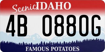 ID license plate 4B0880G