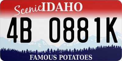 ID license plate 4B0881K