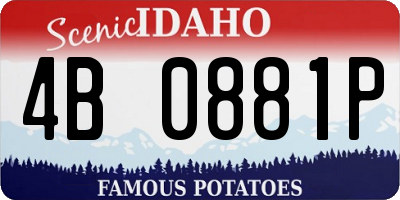 ID license plate 4B0881P