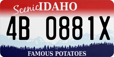 ID license plate 4B0881X