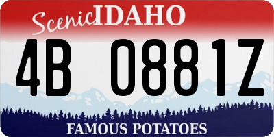 ID license plate 4B0881Z