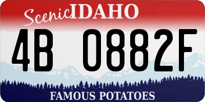 ID license plate 4B0882F