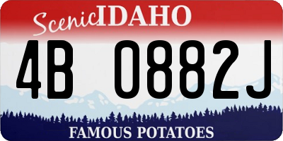 ID license plate 4B0882J