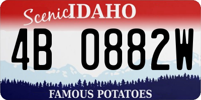 ID license plate 4B0882W