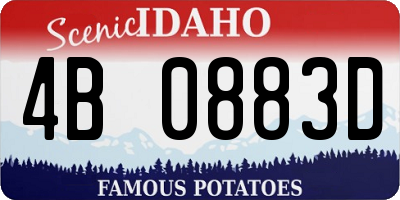 ID license plate 4B0883D