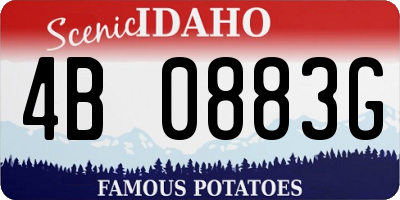 ID license plate 4B0883G