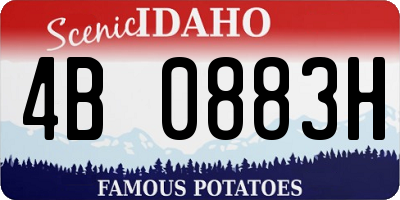 ID license plate 4B0883H