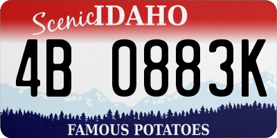ID license plate 4B0883K