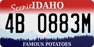 ID license plate 4B0883M