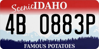 ID license plate 4B0883P