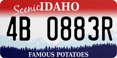 ID license plate 4B0883R