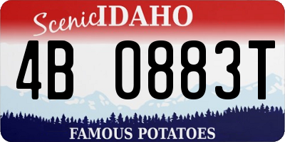 ID license plate 4B0883T