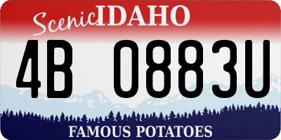 ID license plate 4B0883U