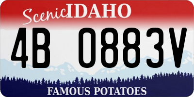 ID license plate 4B0883V