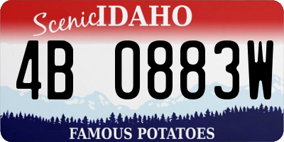 ID license plate 4B0883W