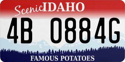 ID license plate 4B0884G